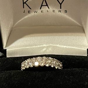 Kay jewelers 1 ctw diamond 14k white gold size 6